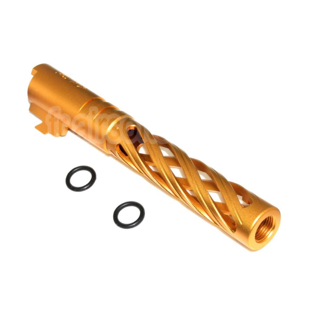 5KU 5 Pouces 123/127mm CNC Tornade Spirale Hollow Canon Extérieur +11mm CW sens horaire Convient pour Armorer Works AW WE-TECH Tokyo Marui Hi-Capa 5.1 GBB Pistolet Airsoft