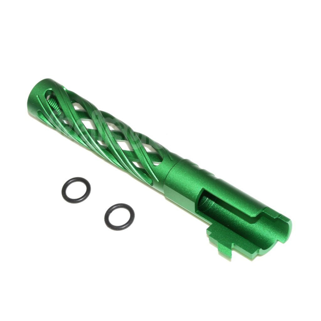 5KU 5 Pouces 123/127mm CNC Tornade Spirale Hollow Canon Extérieur +11mm CW sens horaire Convient pour Armorer Works AW WE-TECH Tokyo Marui Hi-Capa 5.1 GBB Pistolet Airsoft