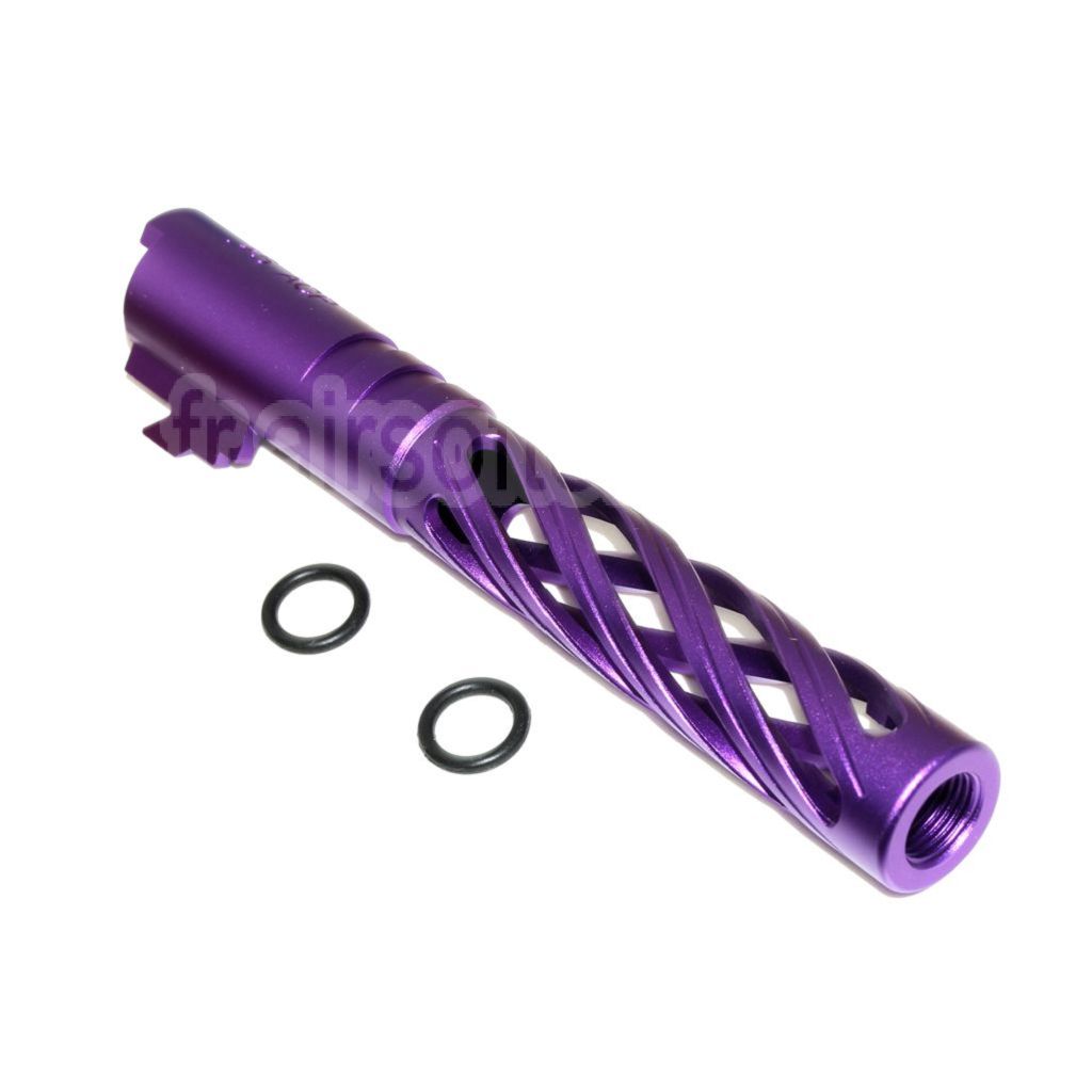 5KU 5 Pouces 123/127mm CNC Tornade Spirale Hollow Canon Extérieur +11mm CW sens horaire Convient pour Armorer Works AW WE-TECH Tokyo Marui Hi-Capa 5.1 GBB Pistolet Airsoft