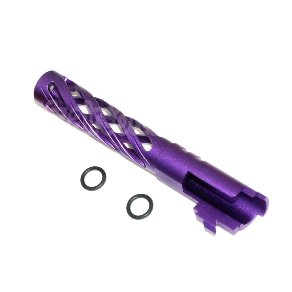 5KU 5 Pouces 123/127mm CNC Tornade Spirale Hollow Canon Extérieur +11mm CW sens horaire Convient pour Armorer Works AW WE-TECH Tokyo Marui Hi-Capa 5.1 GBB Pistolet Airsoft