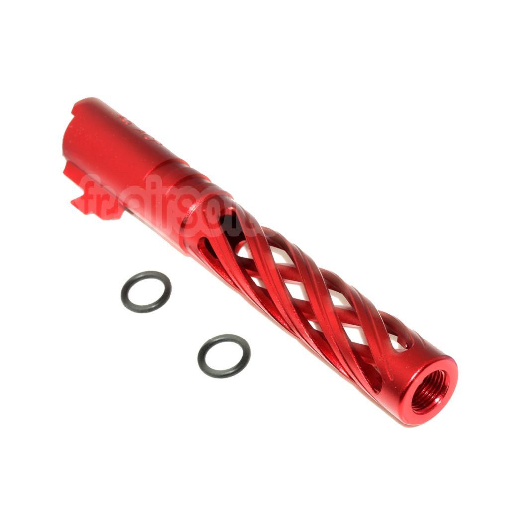 5KU 5 Pouces 123/127mm CNC Tornade Spirale Hollow Canon Extérieur +11mm CW sens horaire Convient pour Armorer Works AW WE-TECH Tokyo Marui Hi-Capa 5.1 GBB Pistolet Airsoft