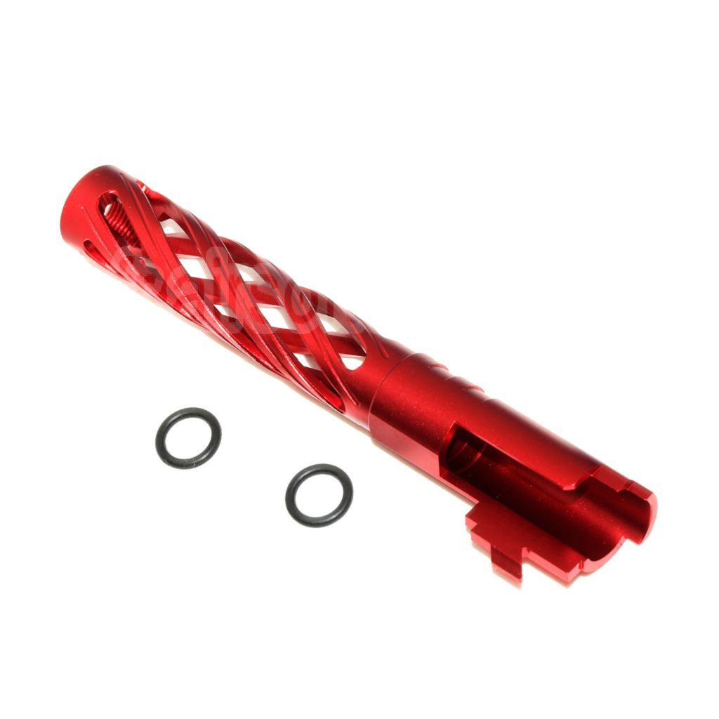 5KU 5 Pouces 123/127mm CNC Tornade Spirale Hollow Canon Extérieur +11mm CW sens horaire Convient pour Armorer Works AW WE-TECH Tokyo Marui Hi-Capa 5.1 GBB Pistolet Airsoft
