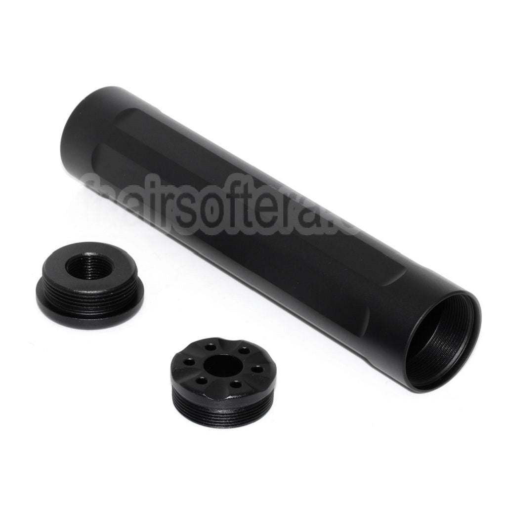 5KU 157mm Canon Extension Mock Silencieux Convient pour -14mm CCW sens antihoraire Action Army AAP-01 Série GBB Pistolet Airsoft Noir