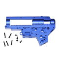 CYMA CNC Aluminium 8mm QD Vitesse Boîte Boîtier Convient pour CYMA Platinum Série M4 QBS Série AEG Fusil Airsoft Bleu