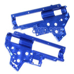CYMA CNC Aluminium 8mm QD Vitesse Boîte Boîtier Convient pour CYMA Platinum Série M4 QBS Série AEG Fusil Airsoft Bleu