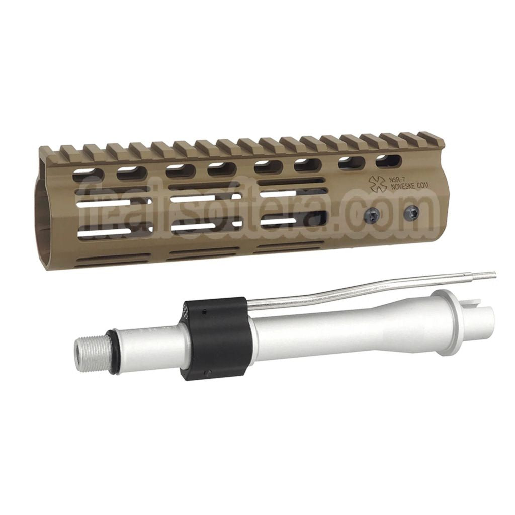 CYMA CGS Noveske SBR NSR7 (7) M-Lok Rail de Garde-Main avec Canon Extérieur Convient pour CYMA CGS AR M4 Tokyo Marui M4 MWS GBB Fusil Airsoft