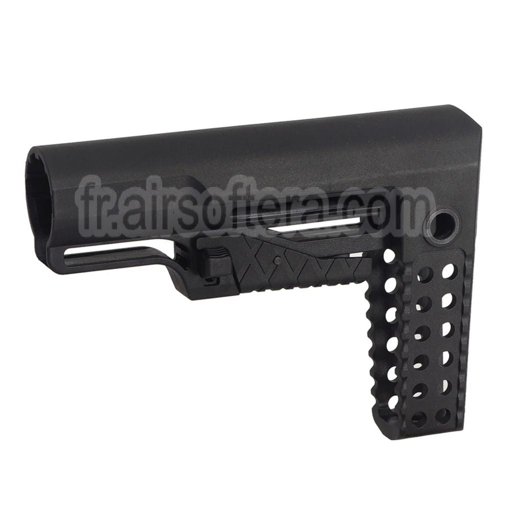 APS RS-4 Rétractable Butt Crosse avec QD Sangle Montage et Paraco Billes Convient pour M4 AEG Buffer Tube Fusil Airsoft Noir