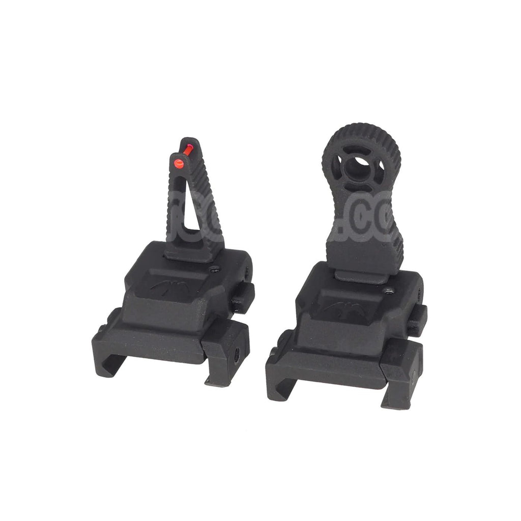 APS Falcon Rabattable Fibre Optique Guidon Hausse Convient pour 20mm 1913 Picatinny Rail M4 M16 AEG Fusil Airsoft