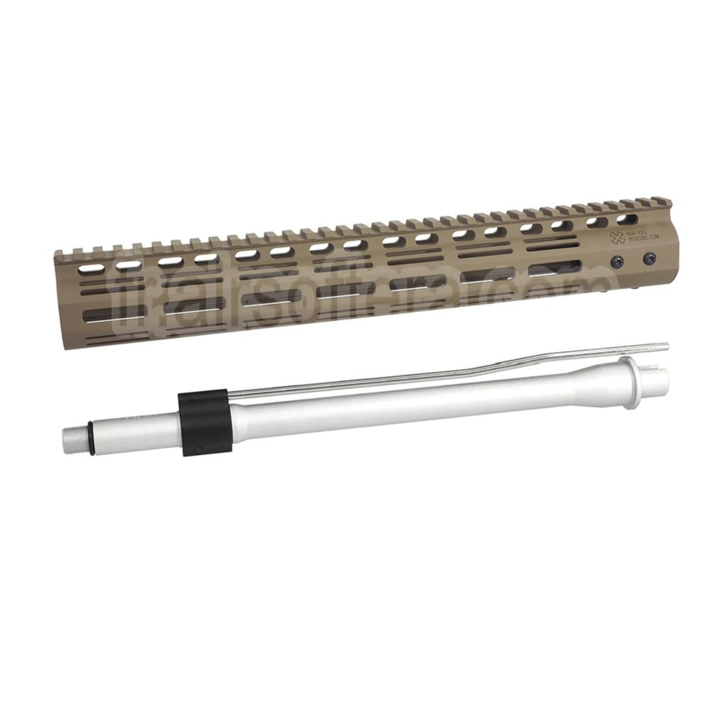 CYMA CGS Noveske N4 13.5 M-Lok Rail de Garde-Main avec Canon Extérieur Convient pour CYMA CGS AR M4 Tokyo Marui M4 MWS GBB Fusil Airsoft