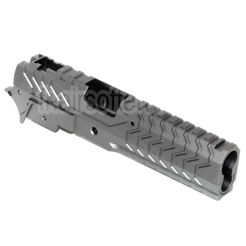 5KU CNC Aluminium Matrix Style Glissière et Milieu Châssis Set Convient pour Tokyo Marui Hi-Capa Série GBB Pistolet Airsoft