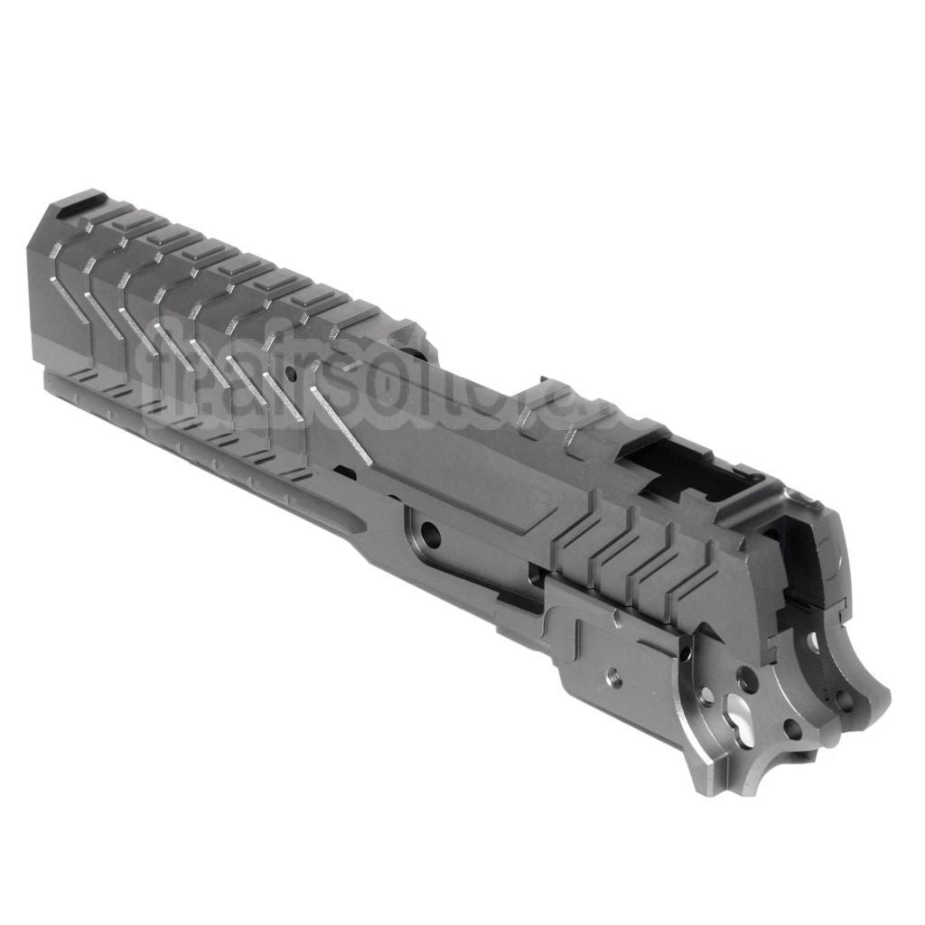 5KU CNC Aluminium Matrix Style Glissière et Milieu Châssis Set Convient pour Tokyo Marui Hi-Capa Série GBB Pistolet Airsoft