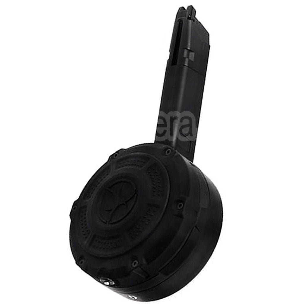 Action Army 350 Billes Rapide Rechargement Gaz Chargeur Tambour Convient pour AAP-01 EMG SAI BLU E&amp;C APS ARMY BELL UMAREX Elite Force VFC AW WE Tokyo Marui G17 G18C G-Série GBB Pistolet Airsoft