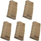 ARES 5 Pièces 130 Billes Mid-Cap Chargeur Convient pour ARES AR308 SR25 M110 Série AEG Fusil Airsoft