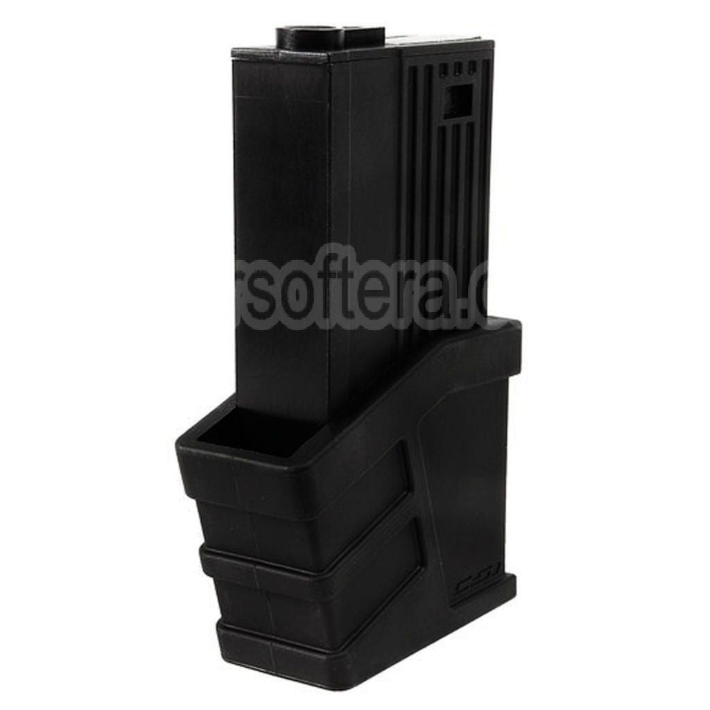 CSI AIRSOFT 225 Billes Polymère Hi-Cap Chargeur Convient pour CSI XR-5 Série AEG Fusil Noir