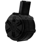 G&G 2300 Billes Polymère Chargeur Tambour Convient pour G&G M4 M16 Série AEG Fusil Airsoft Noir