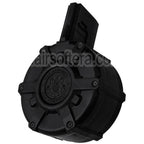 G&G 2300 Billes Polymère Chargeur Tambour Convient pour G&G M4 M16 Série AEG Fusil Airsoft Noir
