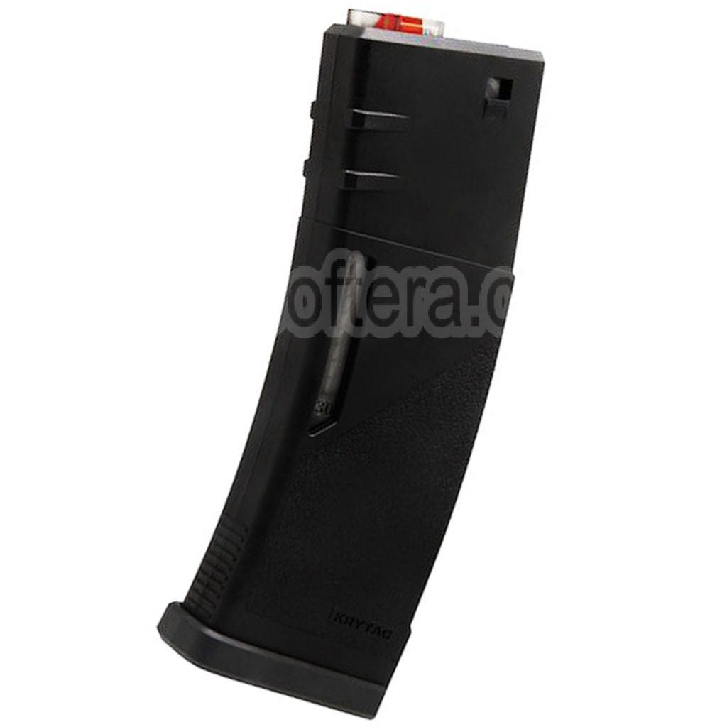 KRYTAC Swappable 30/120 Billes Polymère Chargeur Convient pour M4 M16 Série AEG Fusil Airsoft Noir