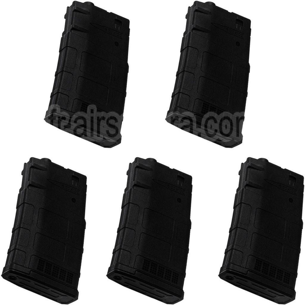 ARES 5 Pièces 130 Billes Mid-Cap Chargeur Convient pour ARES AR308 SR25 M110 Série AEG Fusil Airsoft
