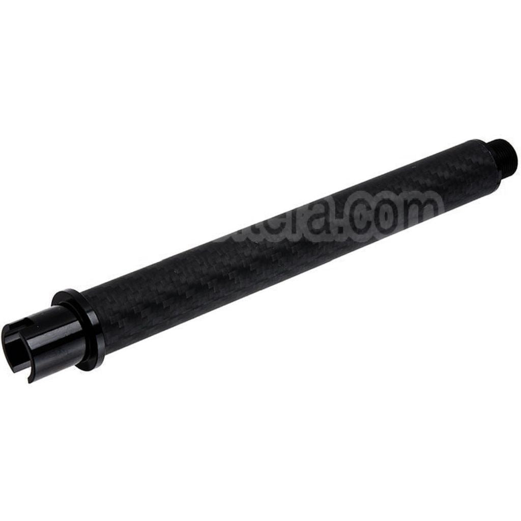 Dr. Black Léger Carbone Fiber 7 Pouces Canon Extérieur -14mm CCW sens antihoraire Convient pour Tokyo Marui M4 Série MWS GBB Fusil Airsoft