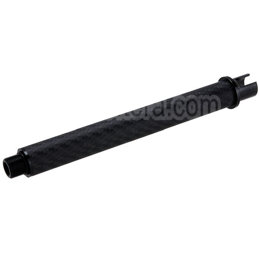 Dr. Black Léger Carbone Fiber 7 Pouces Canon Extérieur -14mm CCW sens antihoraire Convient pour Tokyo Marui M4 Série MWS GBB Fusil Airsoft