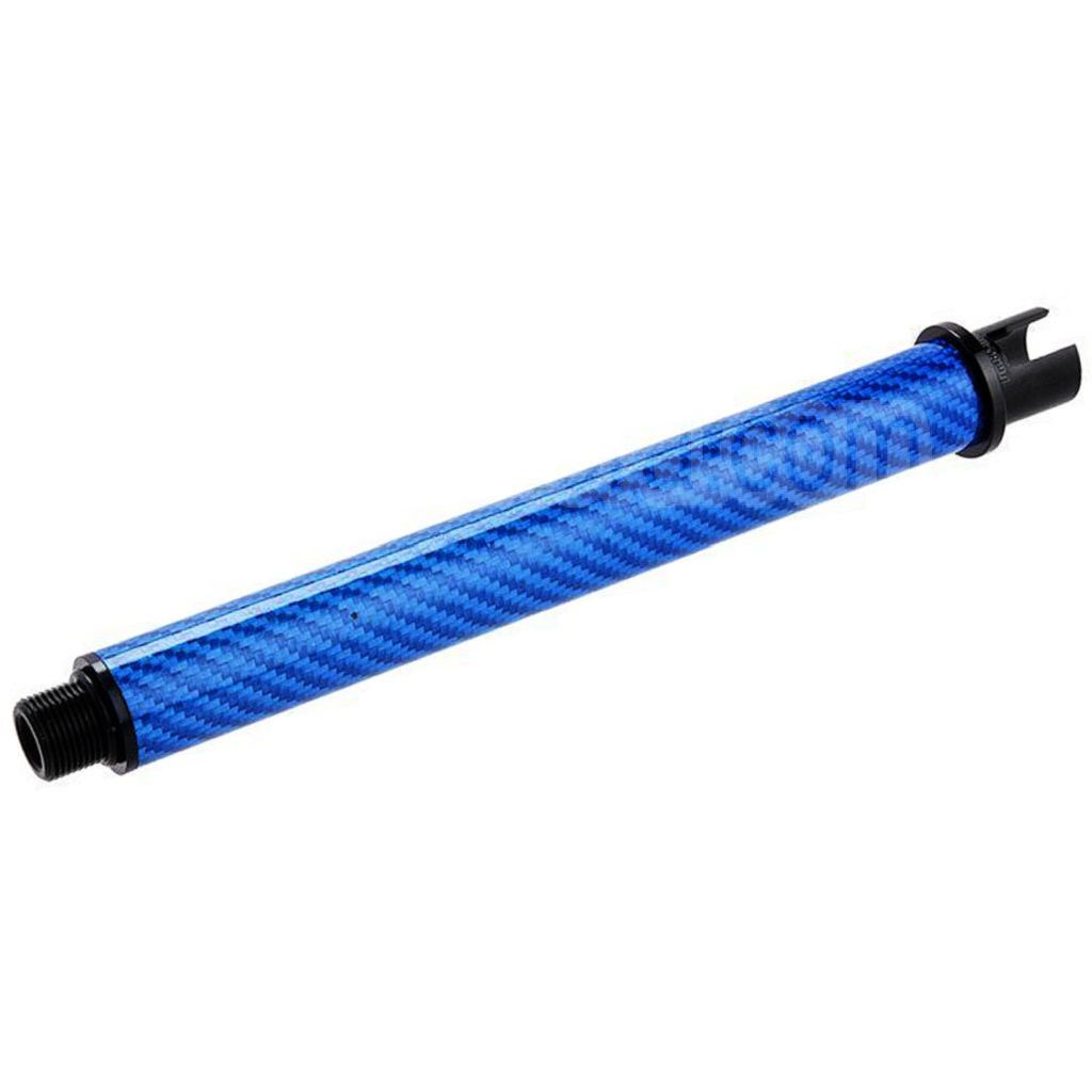 Dr. Black Léger Carbone Fiber 7 Pouces Canon Extérieur -14mm CCW sens antihoraire Convient pour Tokyo Marui M4 Série MWS GBB Fusil Airsoft