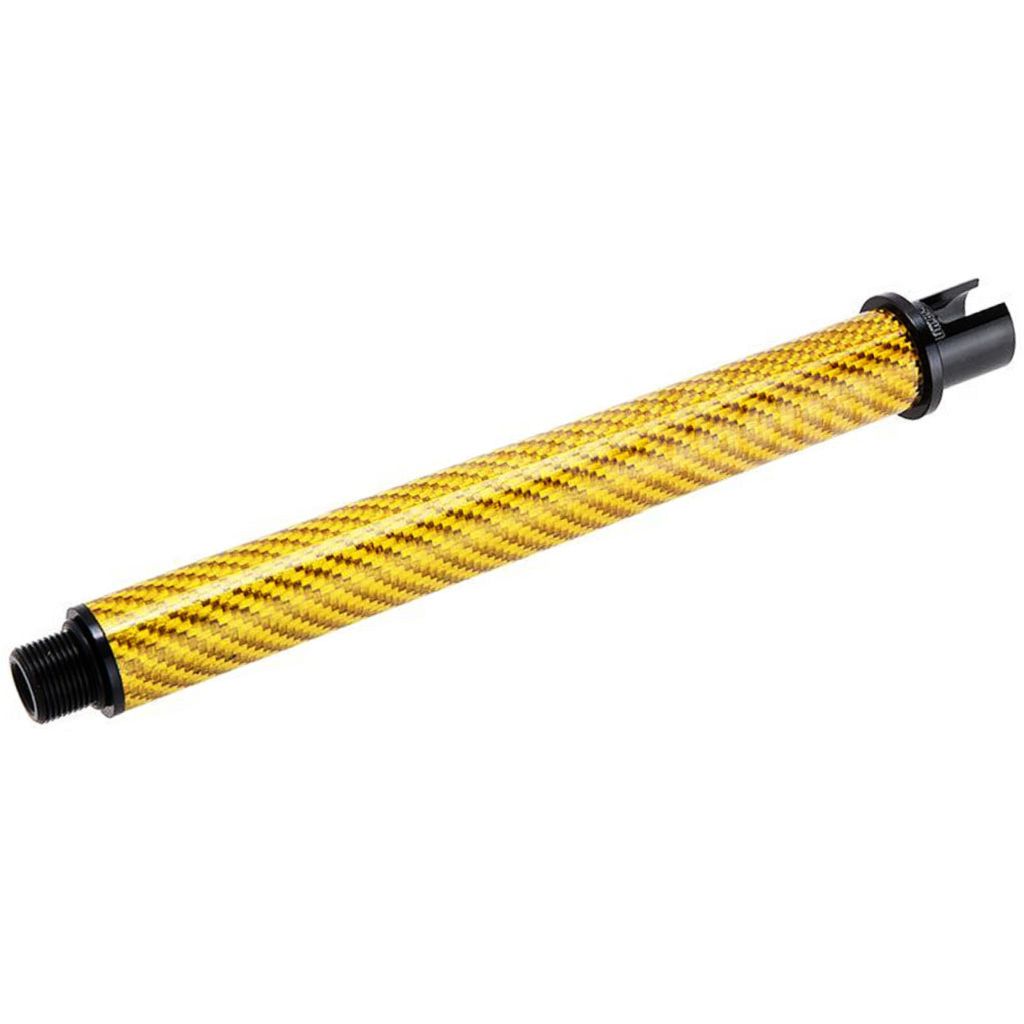 Dr. Black Léger Carbone Fiber 7 Pouces Canon Extérieur -14mm CCW sens antihoraire Convient pour Tokyo Marui M4 Série MWS GBB Fusil Airsoft