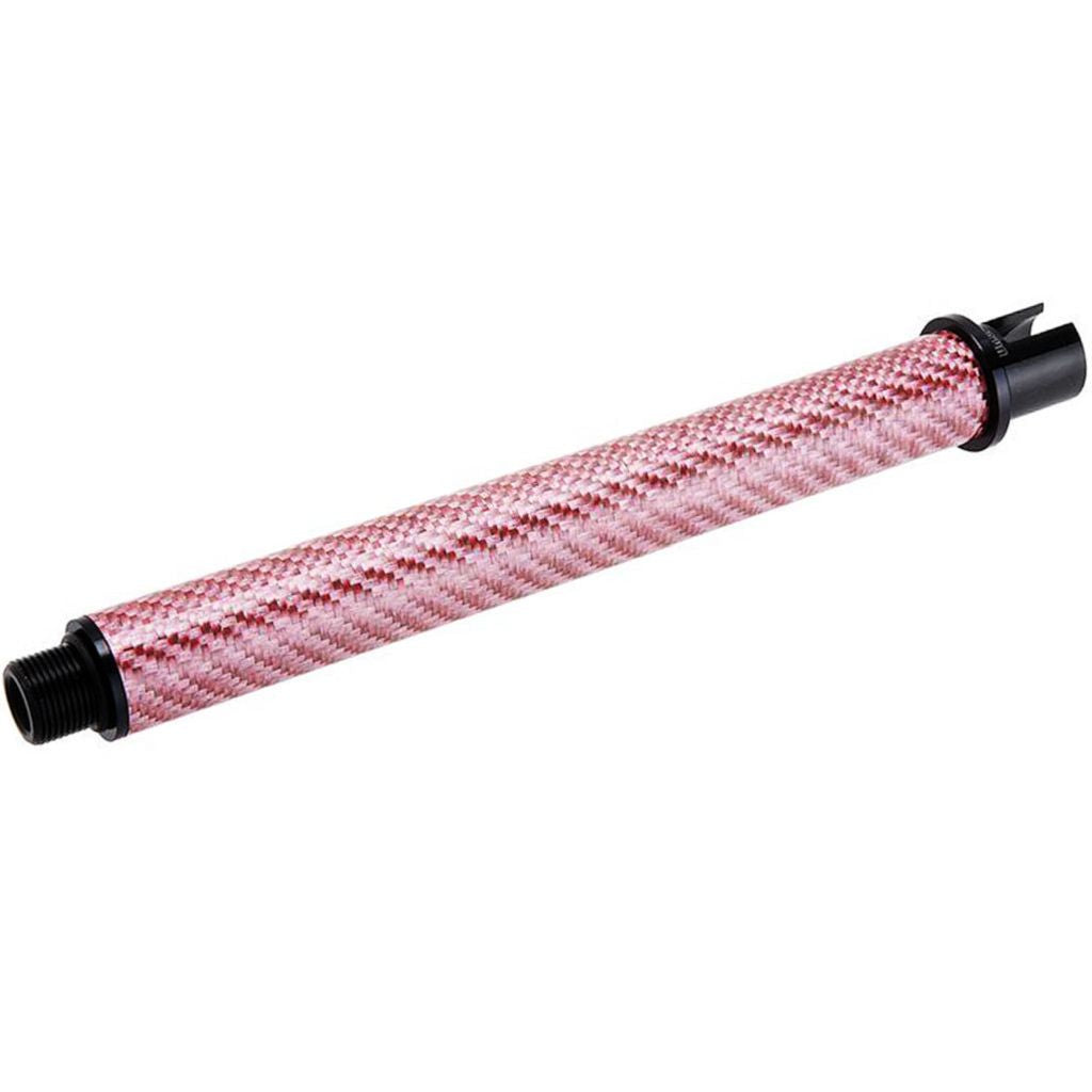 Dr. Black Léger Carbone Fiber 7 Pouces Canon Extérieur -14mm CCW sens antihoraire Convient pour Tokyo Marui M4 Série MWS GBB Fusil Airsoft
