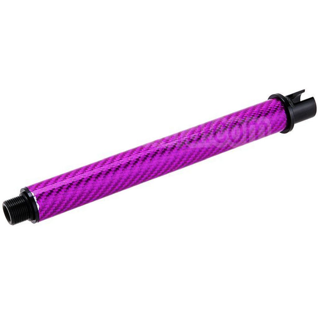 Dr. Black Léger Carbone Fiber 7 Pouces Canon Extérieur -14mm CCW sens antihoraire Convient pour Tokyo Marui M4 Série MWS GBB Fusil Airsoft