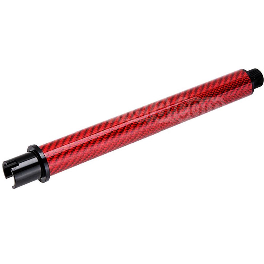 Dr. Black Léger Carbone Fiber 7 Pouces Canon Extérieur -14mm CCW sens antihoraire Convient pour Tokyo Marui M4 Série MWS GBB Fusil Airsoft