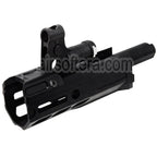 Dytac SLR Rifleworks 125mm 4.7 Pouces Light M-LOK Extended Rail de Garde-Main Kit avec Canon Extérieur Convient pour Tokyo Marui AKM Série GBB Fusil Airsoft Noir