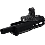 Dytac SLR Rifleworks 125mm 4.7 Pouces Light M-LOK Extended Rail de Garde-Main Kit avec Canon Extérieur Convient pour Tokyo Marui AKM Série GBB Fusil Airsoft Noir