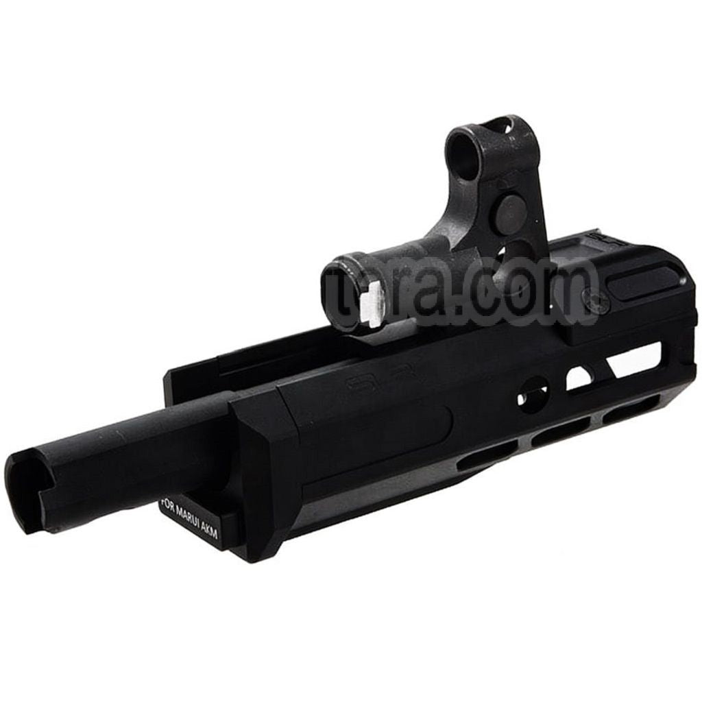Dytac SLR Rifleworks 125mm 4.7 Pouces Light M-LOK Extended Rail de Garde-Main Kit avec Canon Extérieur Convient pour Tokyo Marui AKM Série GBB Fusil Airsoft Noir