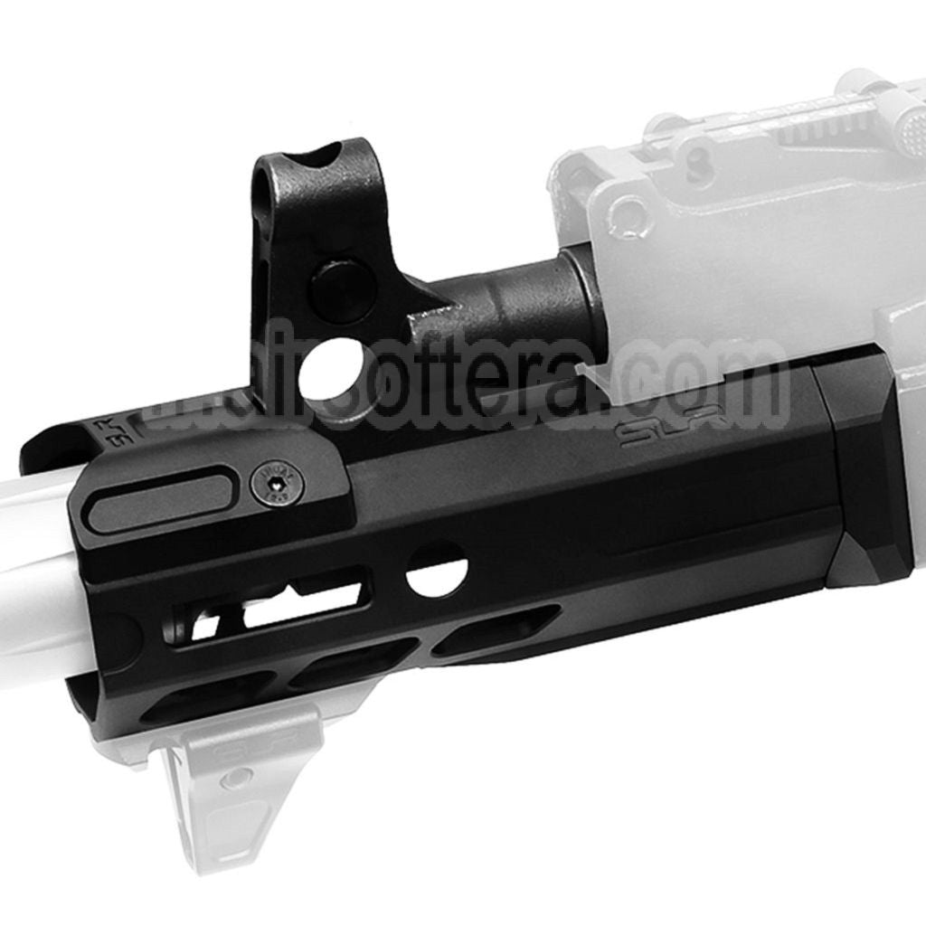 Dytac SLR Rifleworks 125mm 4.7 Pouces ION Lite M-LOK Extended Rail de Garde-Main Kit avec Canon Extérieur Convient pour GHK AK Série GBB Fusil Airsoft Noir