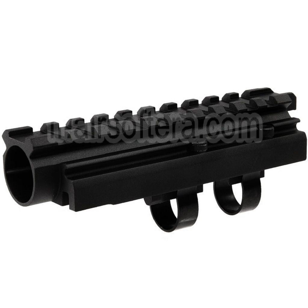 Hephaestus 20mm Picatinny Railed Gaz Tube Type III Convient pour AKS-74U AKMSU Série AEG GBB Fusil Airsoft Noir