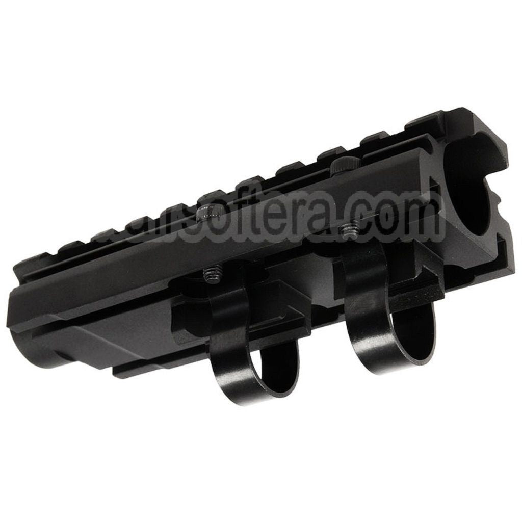 Hephaestus 20mm Picatinny Railed Gaz Tube Type III Convient pour AKS-74U AKMSU Série AEG GBB Fusil Airsoft Noir
