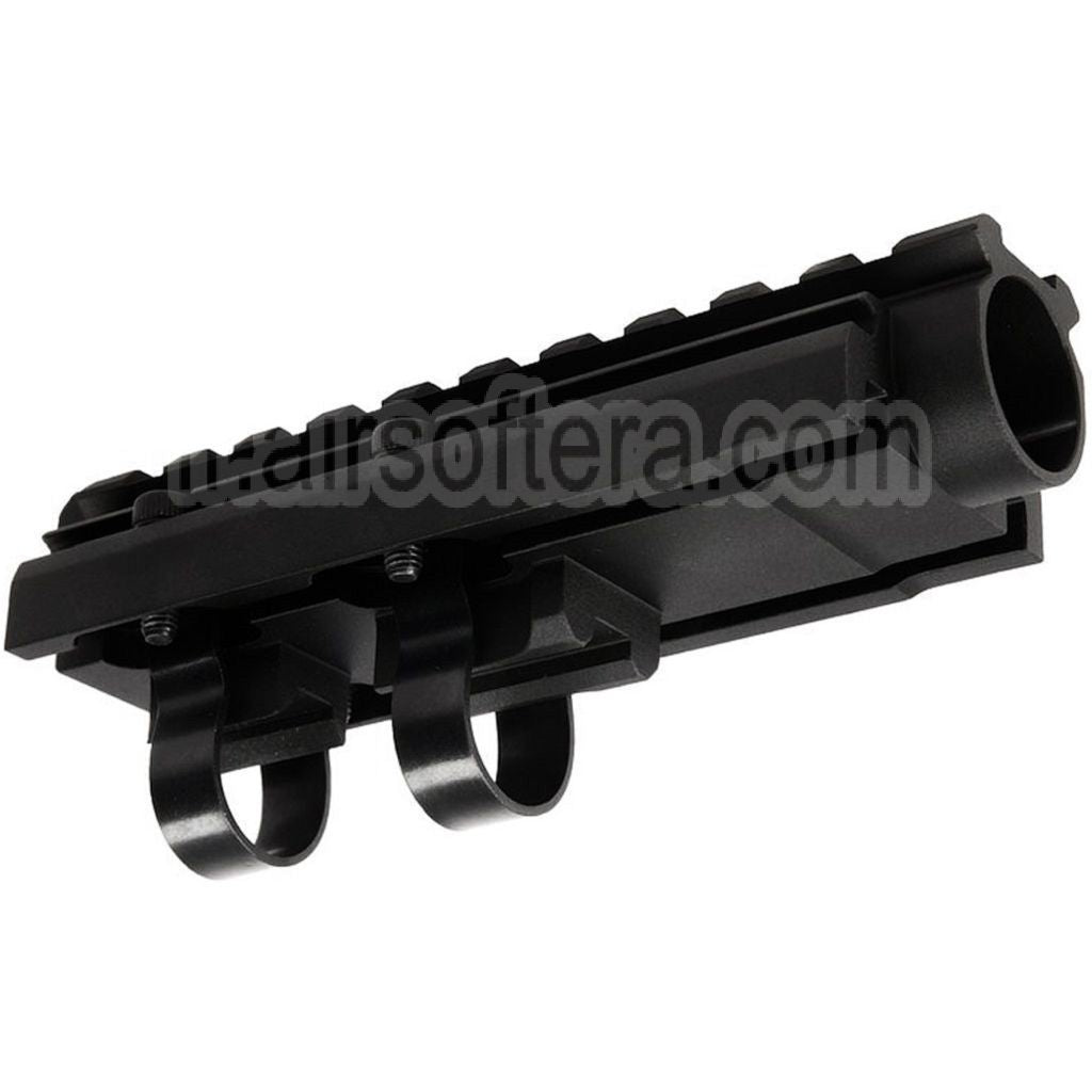 Hephaestus 20mm Picatinny Railed Gaz Tube Type III Convient pour AKS-74U AKMSU Série AEG GBB Fusil Airsoft Noir