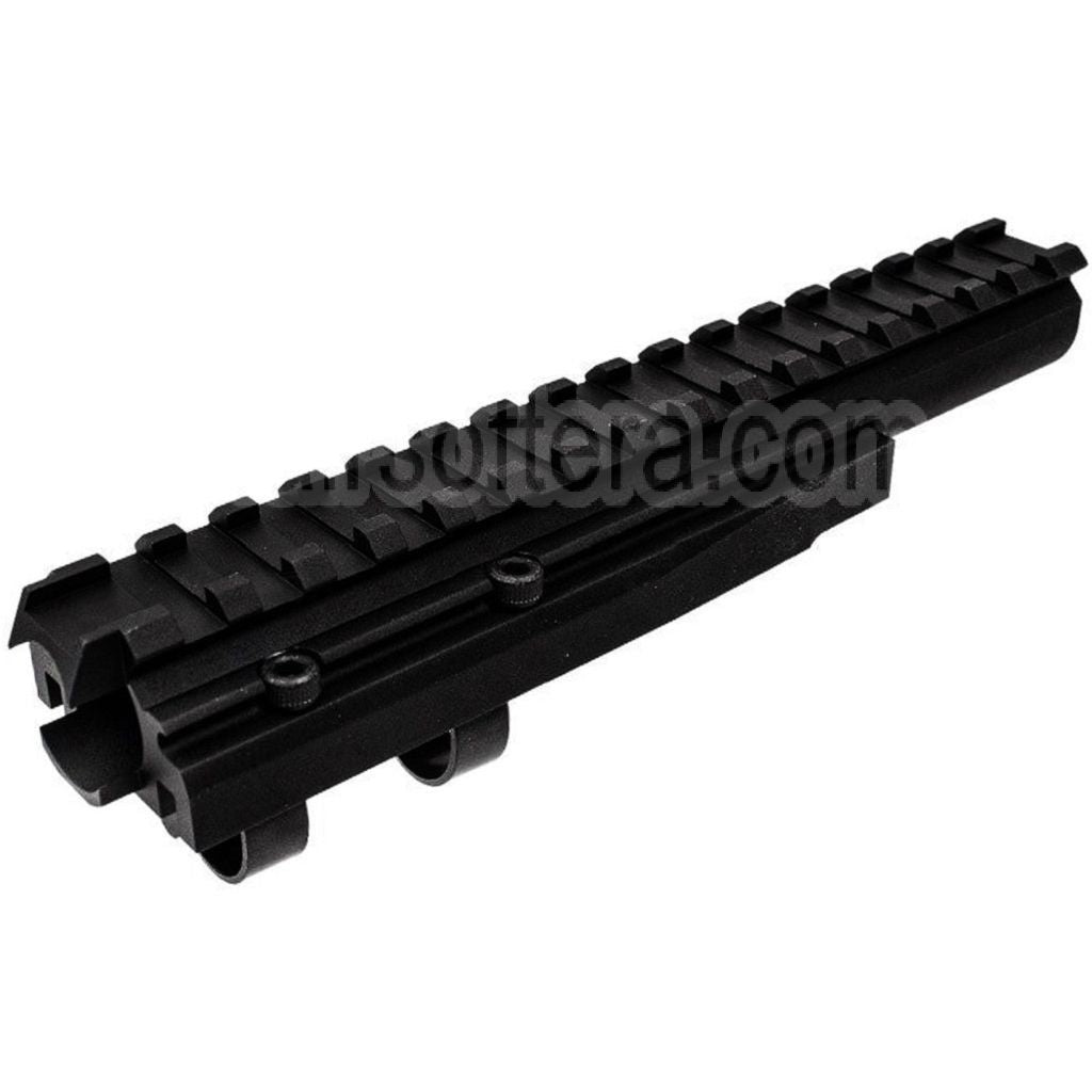 Hephaestus Aluminium 20mm Railed Gaz Tube Convient pour Tokyo Marui AK Série GBB Fusil Airsoft Noir