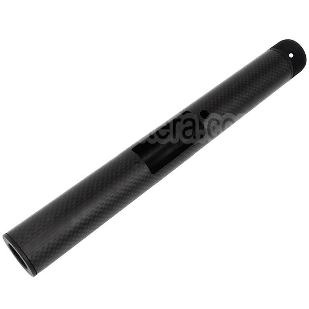 Laylax PSS 257mm/265mm Court Type Carbone Fiber Canon Extérieur Convient pour Tokyo Marui VSR-10 Série Bolt Action Sniper Airsoft Noir
