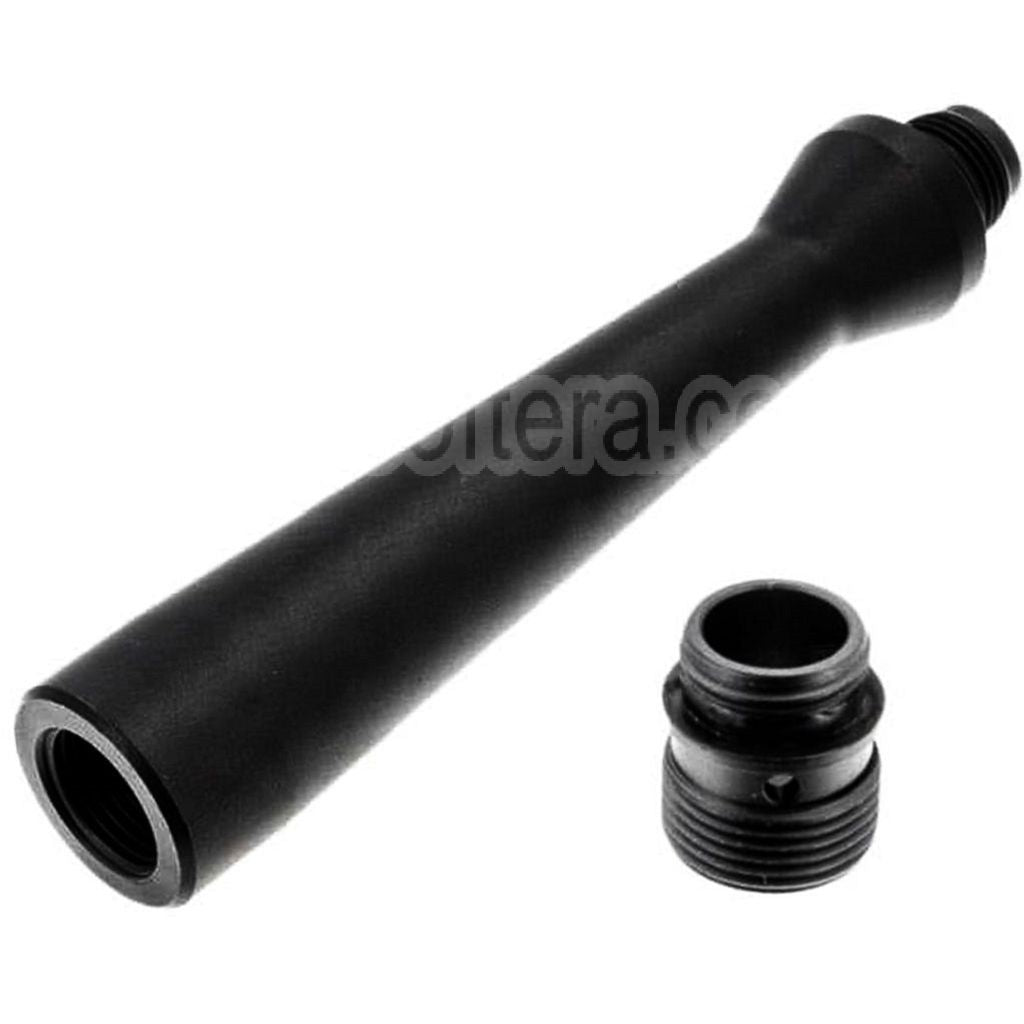 Revanchist Airsoft 100mm Ultra Léger Aluminium Canon Extérieur -14mm CCW sens antihoraire avec Fileté Adaptateur Convient pour Novritsch SSP5 Série GBB Pistolet