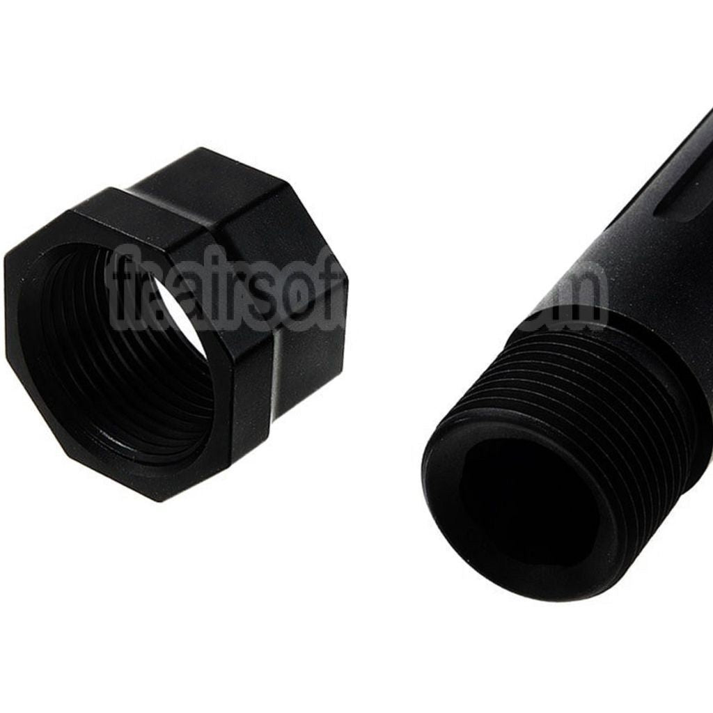 RWA Agency Arms CNC Aluminum Mid-Line Fileté Canon Extérieur -14mm CCW sens antihoraire Convient pour Umarex (VFC) G17 Gen3 Gen4 G18C / RWA Agency Arms EXA Série GBB Pistolet Airsoft