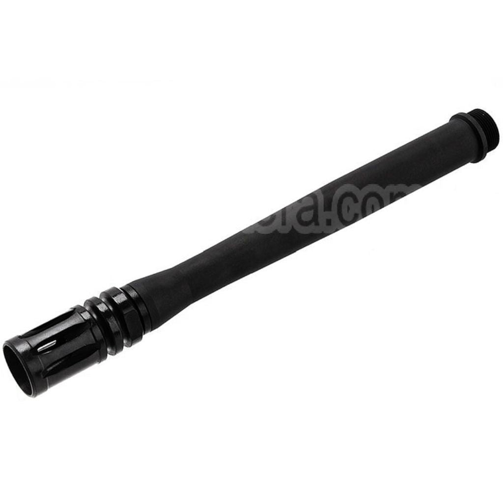 VFC Extended Canon Extérieur -14mm CCW sens antihoraire avec Flash Hider Convient pour VFC M249 Série GBB Machine Gun Fusil Airsoft Noir