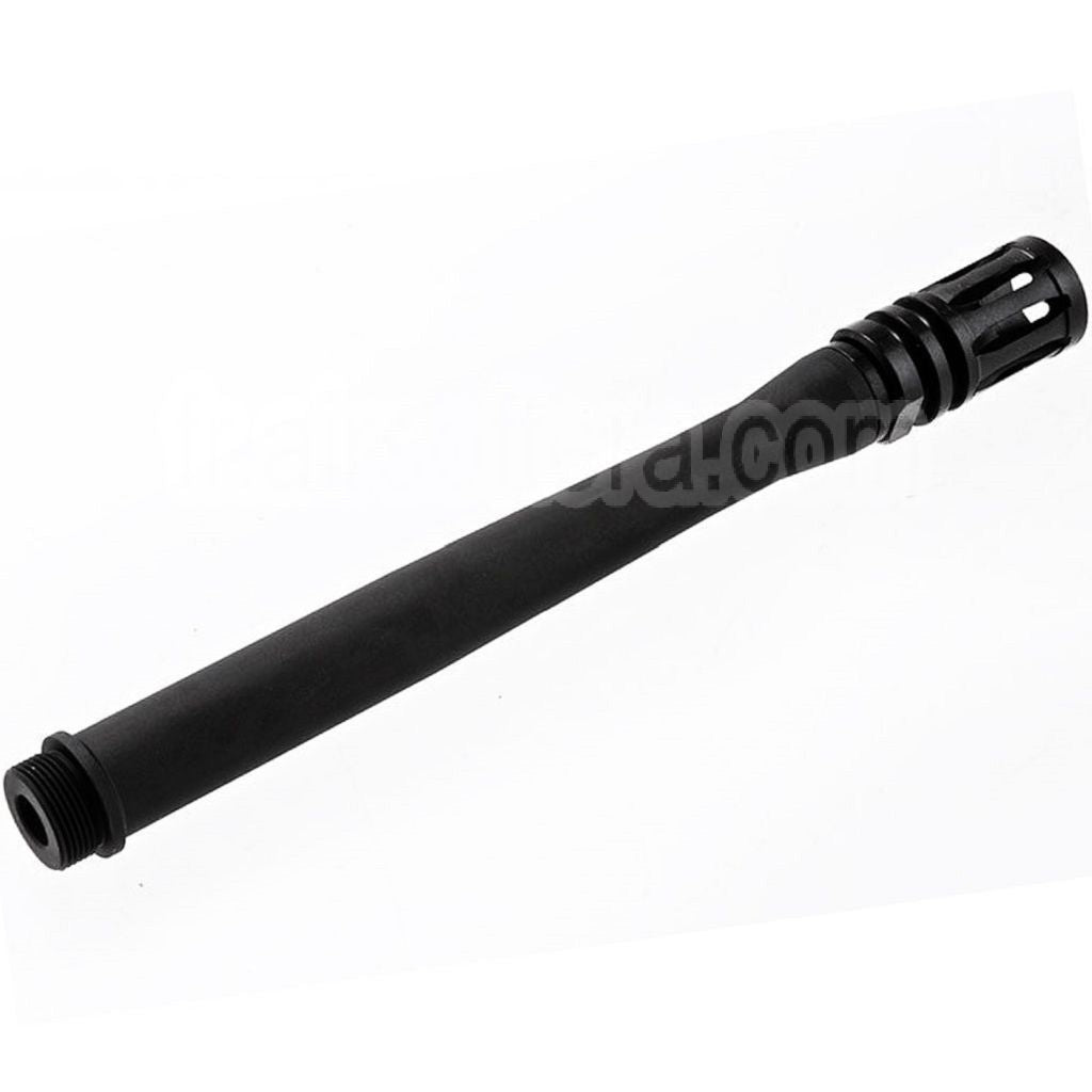 VFC Extended Canon Extérieur -14mm CCW sens antihoraire avec Flash Hider Convient pour VFC M249 Série GBB Machine Gun Fusil Airsoft Noir