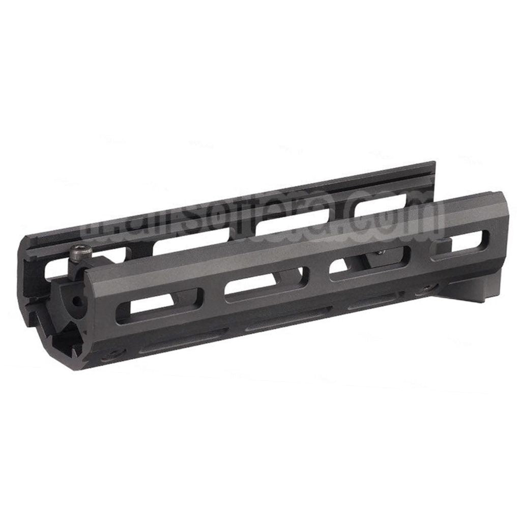 Hephaestus 6.5 Pouces 160mm CNC Aluminium M-LOK Garde-Main Convient pour GHK LCT AKS-74U Série AEG GBB Fusil Airsoft Noir