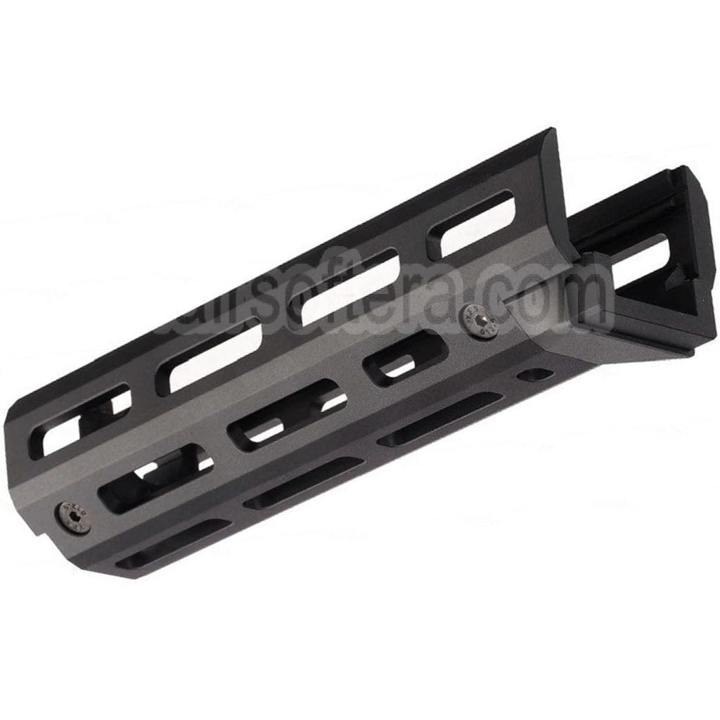 Hephaestus 6.5 Pouces 160mm CNC Aluminium M-LOK Garde-Main Convient pour GHK LCT AKS-74U Série AEG GBB Fusil Airsoft Noir
