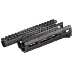 Hephaestus 6.5 Pouces 160mm CNC Aluminum M-LOK Garde-Main avec 20mm Railed Gaz Tube Convient pour GHK LCT AKS-74U Série AEG GBB Fusil Airsoft Noir