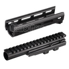 Hephaestus 6.5 Pouces 160mm CNC Aluminum M-LOK Garde-Main avec 20mm Railed Gaz Tube Convient pour GHK LCT AKS-74U Série AEG GBB Fusil Airsoft Noir