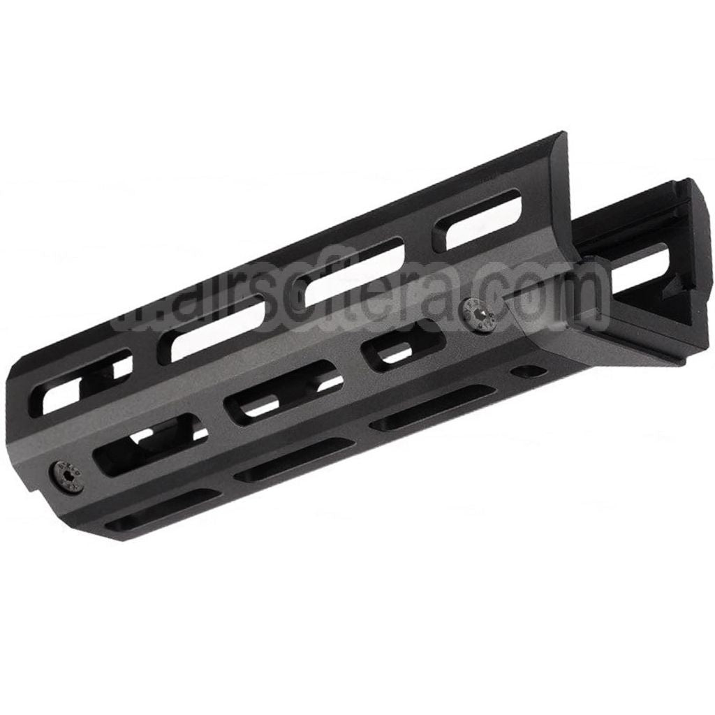 Hephaestus 6.5 Pouces 160mm CNC Aluminum M-LOK Garde-Main avec 20mm Railed Gaz Tube Convient pour GHK LCT AKS-74U Série AEG GBB Fusil Airsoft Noir