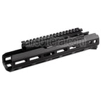 Hephaestus 10.5 Pouces 265mm CNC Aluminum M-LOK Garde-Main avec 20mm Railed Gaz Tube Convient pour Tokyo Marui ZET System AK Série GBB Fusil Airsoft Noir