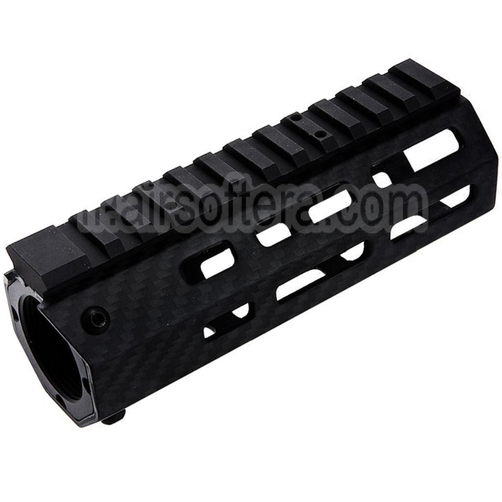 Revanchist Airsoft 145mm 5.5 Pouces Léger Carbone Fiber M-LOK Rail de Garde-Main Convient pour Tokyo Marui M4 Série MWS GBB Fusil Noir