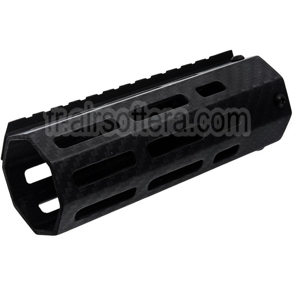 Revanchist Airsoft 145mm 5.5 Pouces Léger Carbone Fiber M-LOK Rail de Garde-Main Convient pour Tokyo Marui M4 Série MWS GBB Fusil Noir